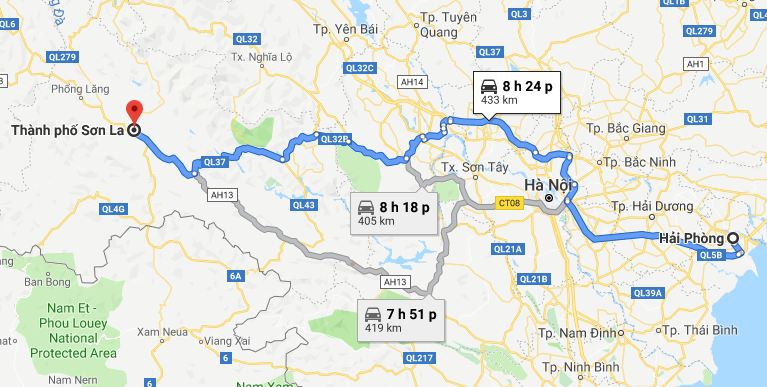 Từ Hải Phòng đi Sơn La 3