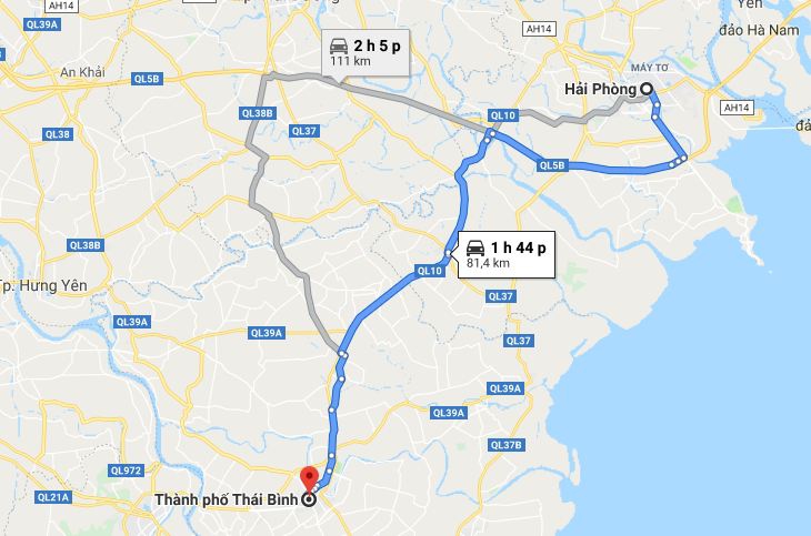 Từ Hải Phòng đi Thái Bình 1