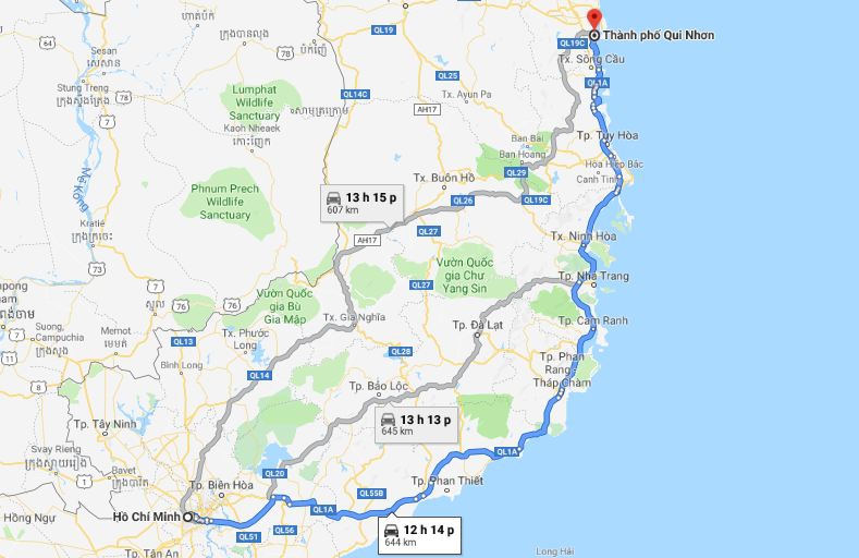 Từ Sài Gòn đi Bình Định 1