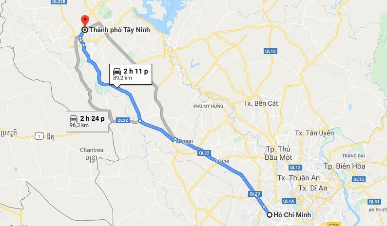 Từ Sài Gòn đi Tây Ninh 1