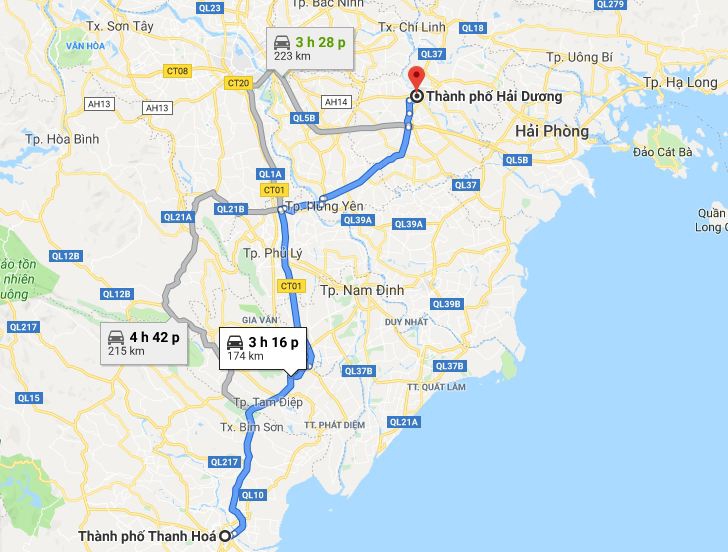Từ Thanh Hóa đi Hải Dương 1