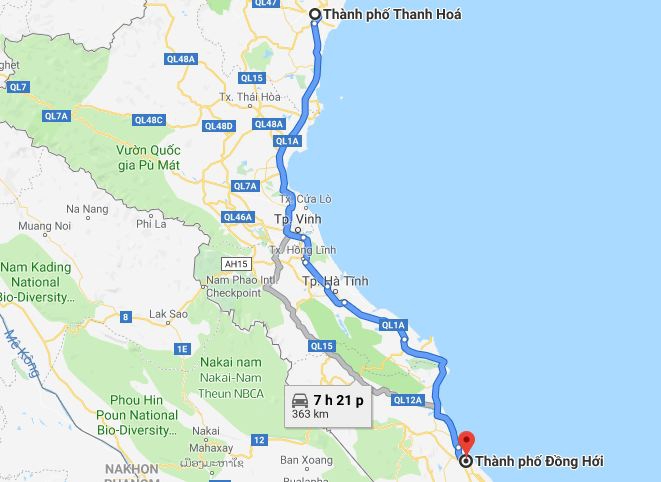 Từ Thanh Hóa đi Quảng Bình 1