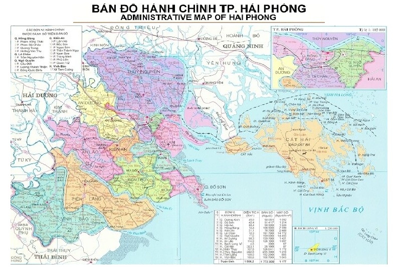 bản đồ thành phố Hải Phòng