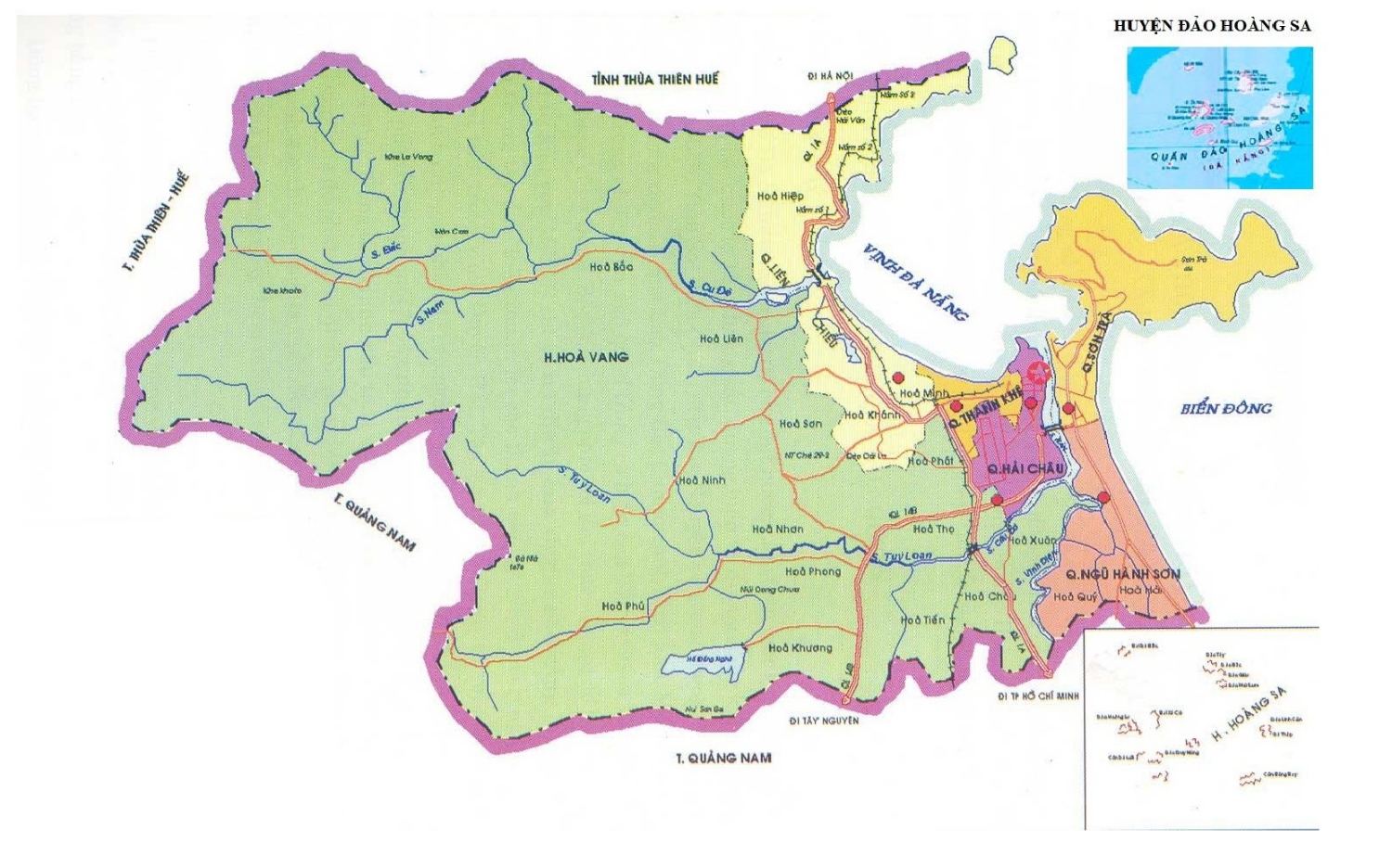 Bản đồ hành chính Đà Nẵng