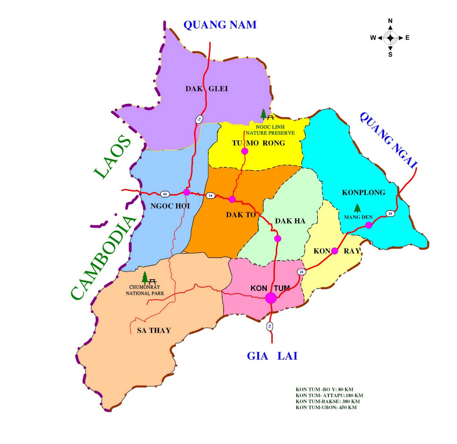 Từ Sài Gòn đi Kon Tum bao nhiêu km?