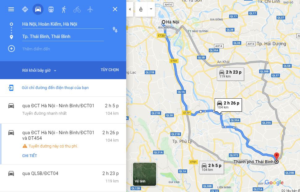 Hà Nội đi Thái Bình