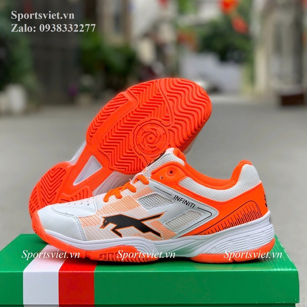 giay-vhd-infiniti-co-thap-cau-long-bong-chuyen-pickleball-tennis-trang-cam-3