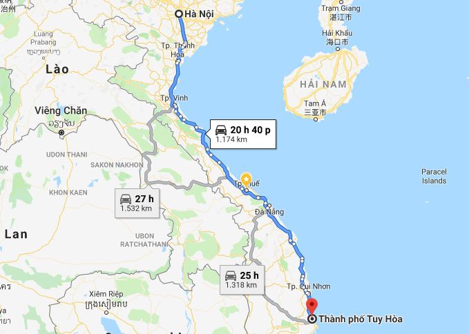 Từ Hà Nội đi Phú Yên 1