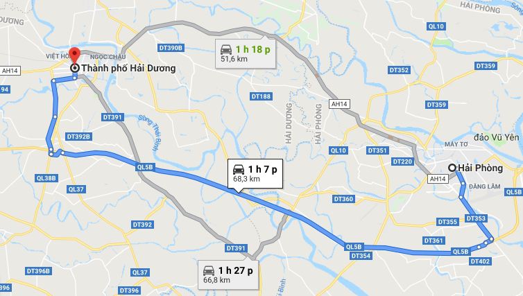 Từ Hải Phòng đi Hải Dương 1