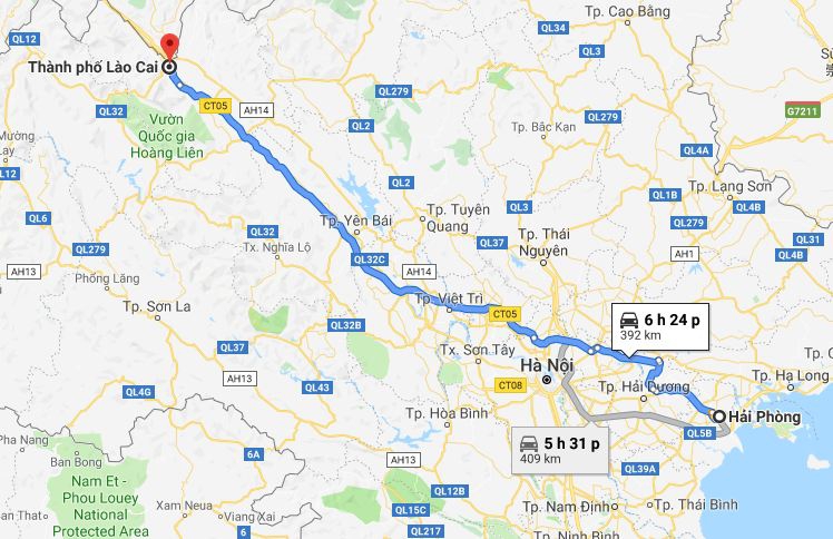 Từ Hải Phòng đi Lào Cai 2