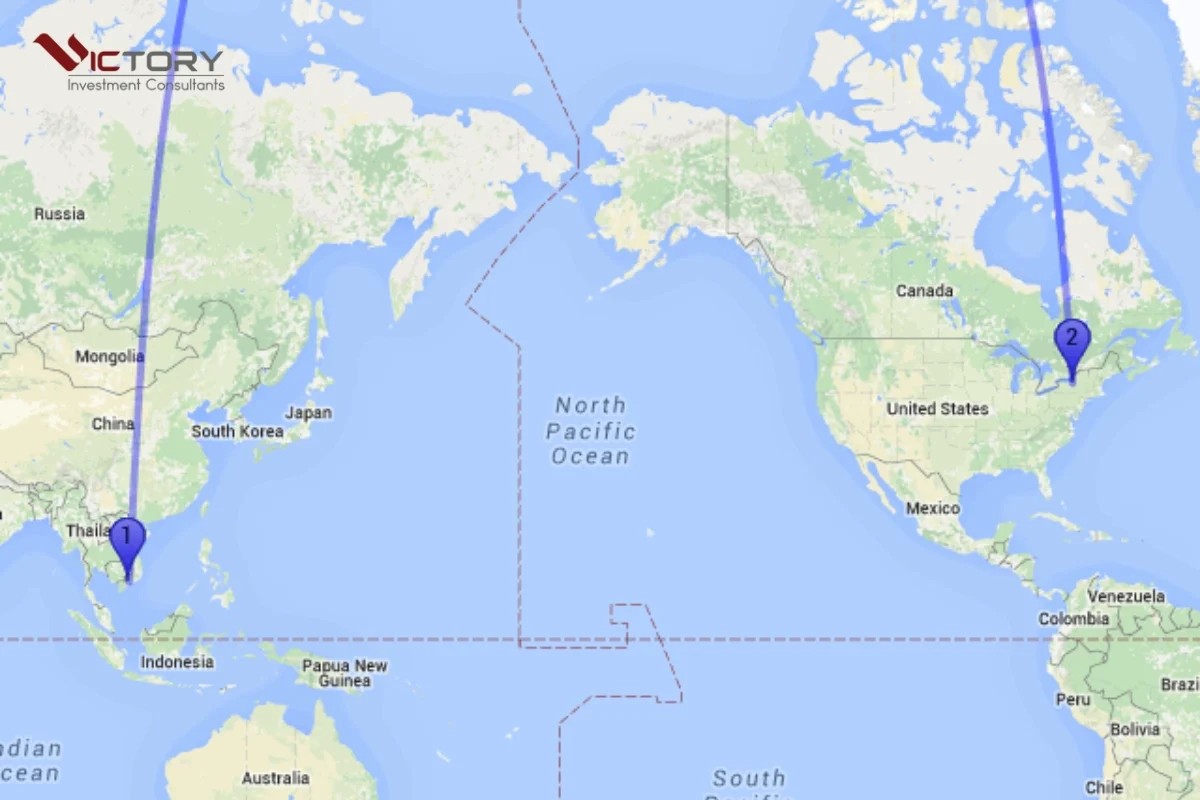 Từ Cần Thơ đến Canada bao nhiêu km? Khoảng cách và thời gian bay