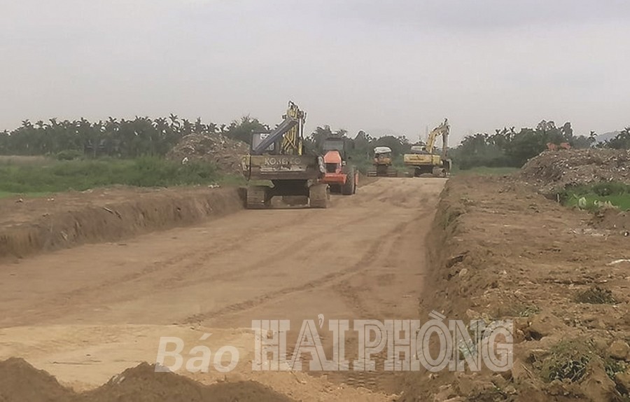 Thi công đường liên tỉnh Thủy Nguyên – Kinh Môn qua Đông Sơn, Mỹ Đồng, Chính Mỹ, kết nối cầu Dinh với quốc lộ 10