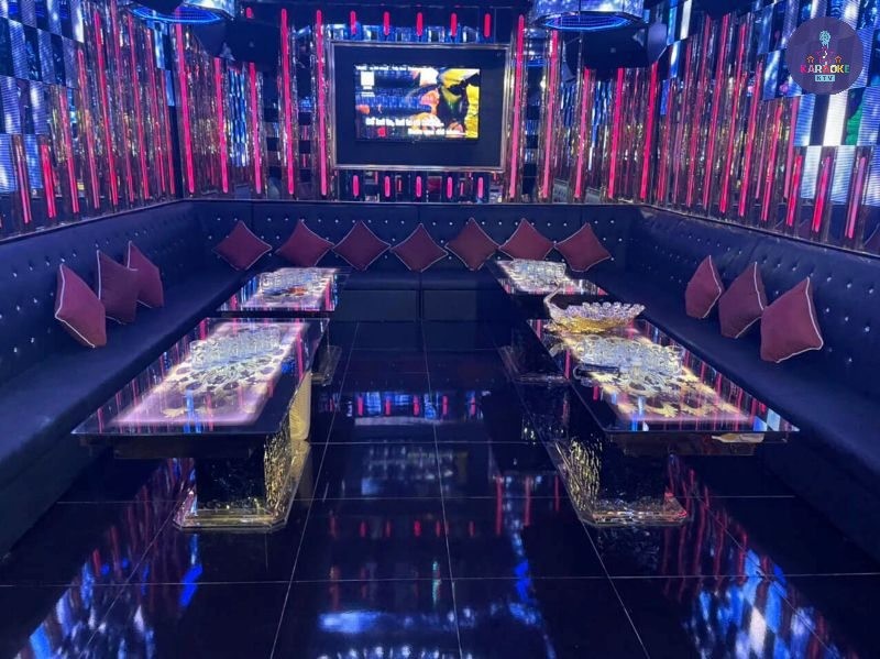 Phòng hát được trang trí bắt mắt tại Karaoke Diamon