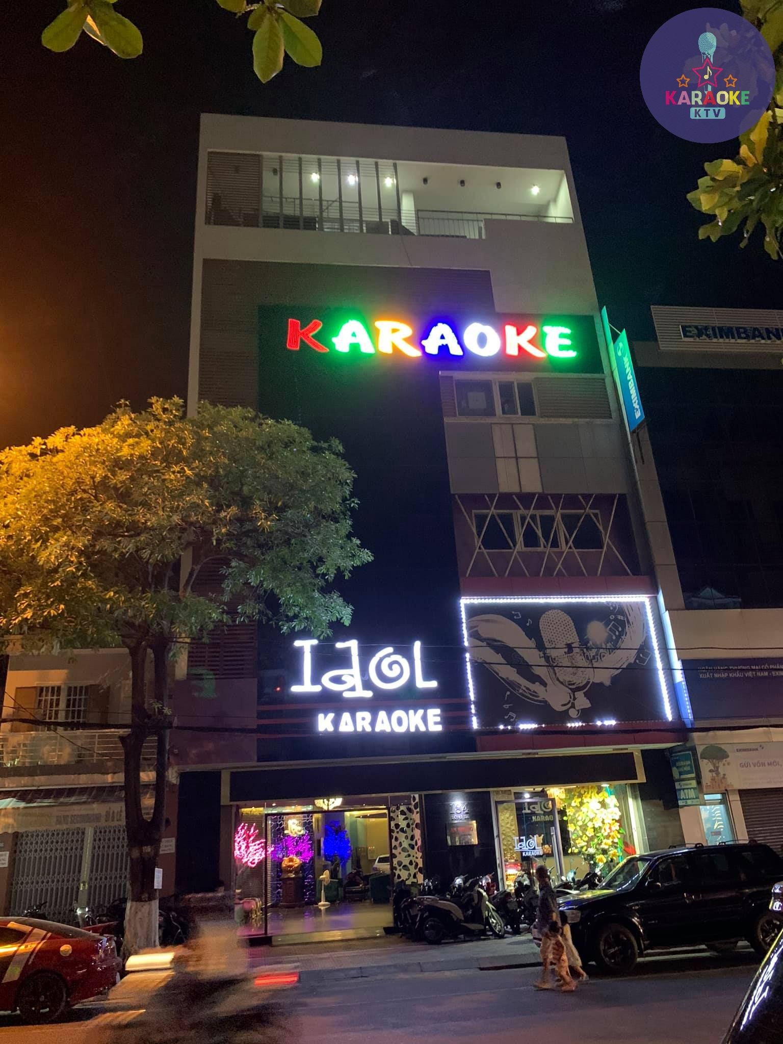 Không gian Karaoke Idol Đà Nẵng với hệ thống ánh sáng bắt mắt