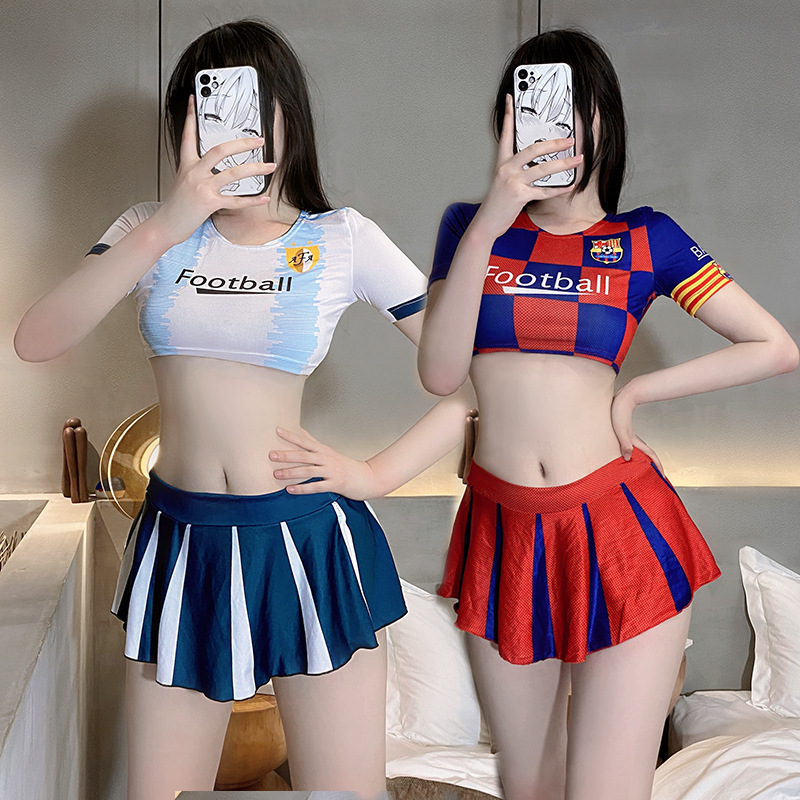 Bộ đồng phục cổ vũ cosplay anime sexy cao cấp váy xẻ kèm chíp